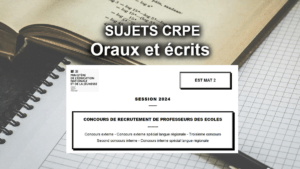 Lire la suite à propos de l’article Sujets CRPE pour s’entrainer : écrits, oraux – Sessions 2024 et 2023