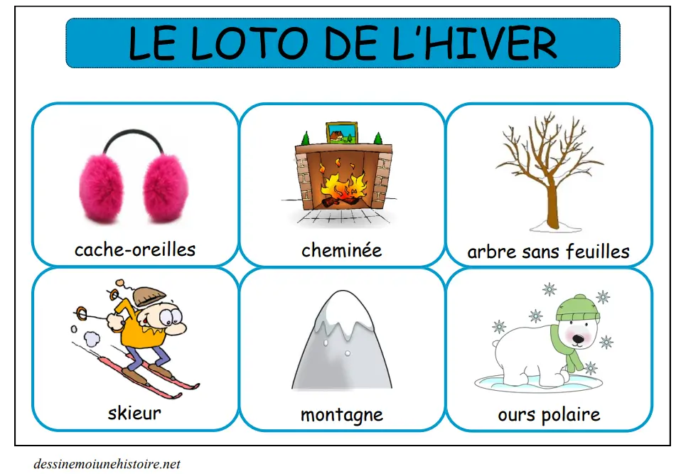 loto de lhiver jeu ce1 ce2