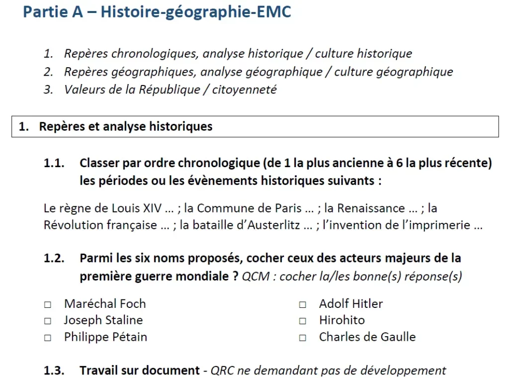 sujet 0 CRPE 2026 reforme concours prof