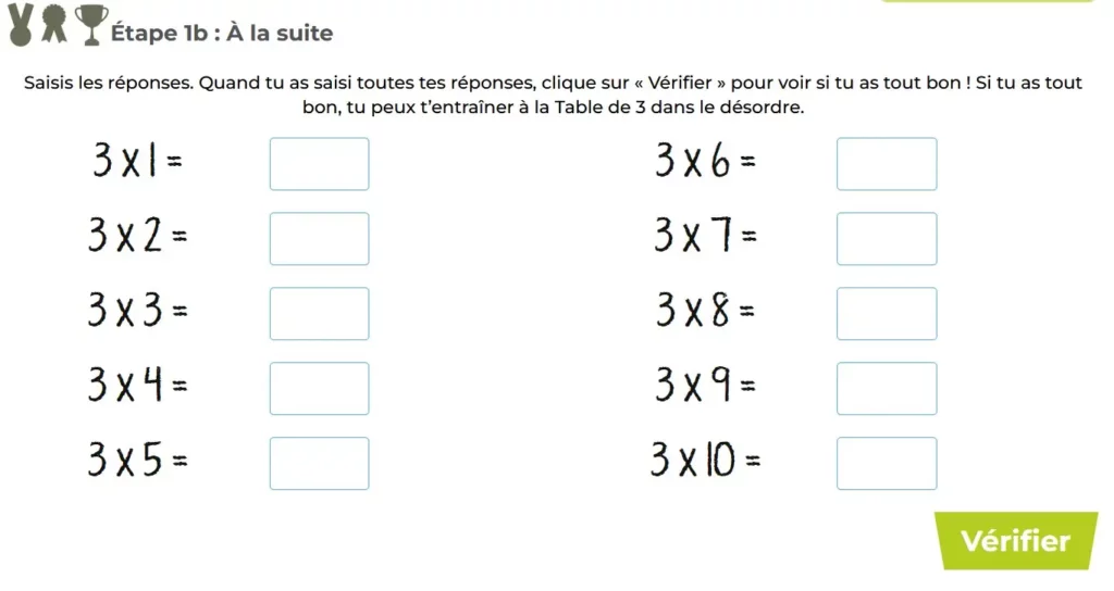 tables multiplication exercice en ligne