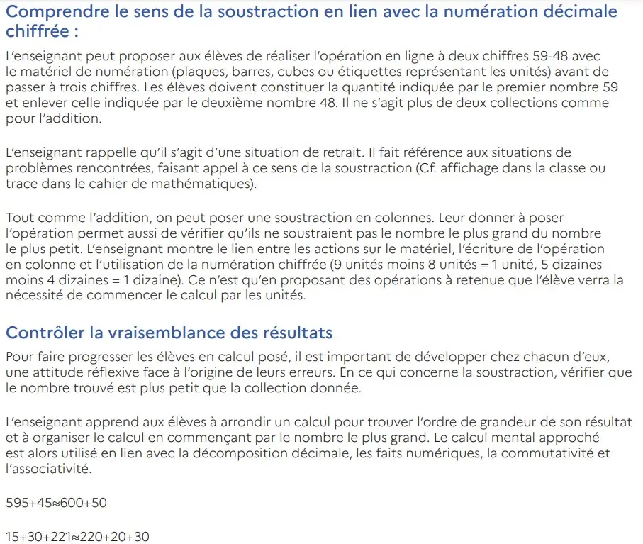 Soustractions posées exercices à imprimer - PDF : CP CE1 CE2 CM1 CM2 5 comment enseigner soustractions posees CE1 CE2