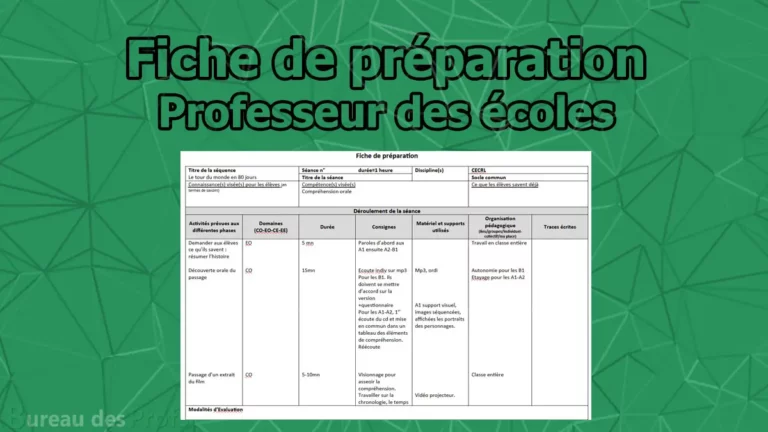 fiche-preparation-professeur-des-ecoles fiche de prep trame