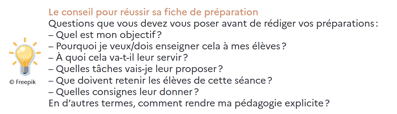 Fiche de préparation de séance DOC et PDF - 2026