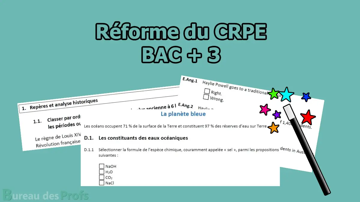 You are currently viewing Réforme du CRPE et sujets 0 du concours 2026 Professeur des écoles