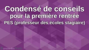 Lire la suite à propos de l’article Condensé de conseils pour la première rentrée PES (professeur des écoles stagiaire)
