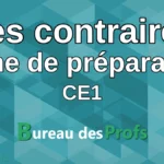 Les contraires – CE1 – Fiche de préparation séquence