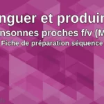 Distinguer et produire les consonnes proches f/v (MS) – Fiche de préparation séquence