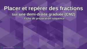 Lire la suite à propos de l’article Placer et repérer des fractions sur une demi-droite graduée (CM2) – Fiche de préparation séquence