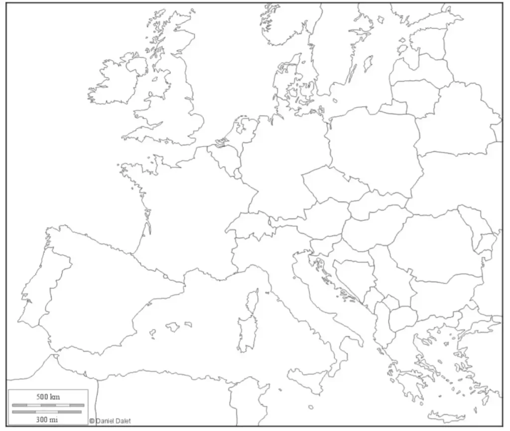 carte à imprimer PDF EUROPE